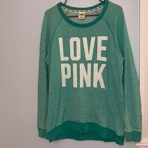 Teal oversized crewneck from PINK